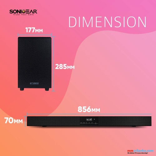 SONICGEAR SONICBAR BT3500 SOUNDBAR AND SUBWOOFER (1Y)